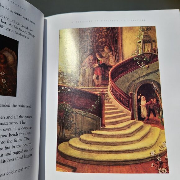 A Treasury of Children's Literature Book Hardcover Nursery Rhymes Fairy Tales Fa - Picture 6 of 9